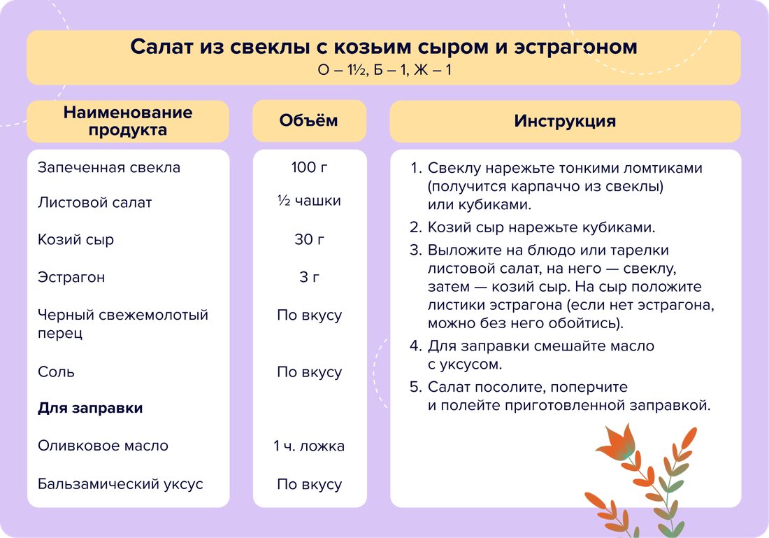 23 - Салат из свеклы с козьим сыром и эстрагоном