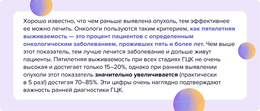Хорошо известно, что чем раньше выявлена опухоль, тем эффективнее ее можно лечить.
